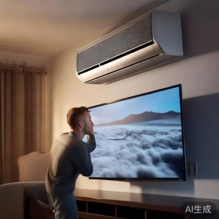 电视墙空调安装，位置讲究。