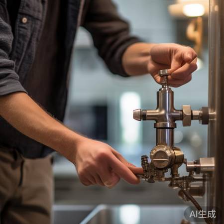 热水阀异物阻塞,先关总阀,轻轻