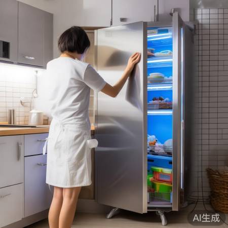 “使用紫外线消毒柜，先关再启，