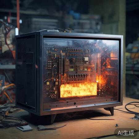 电视热因电源:元件功耗大,散热