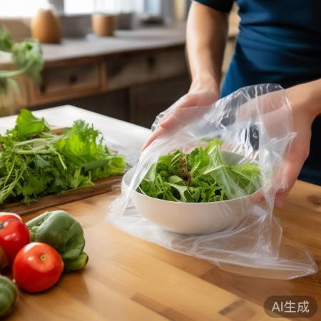 保鲜膜替代厨房纸,松紧适度防变