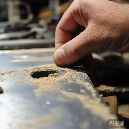 检查并打磨螺丝孔