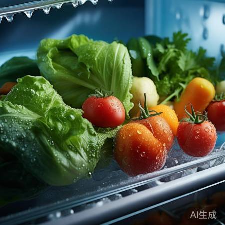 冰箱蔬菜凝结水汽