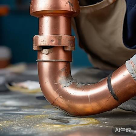检查铜接头,胶水修补