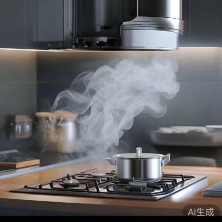 “小米油烟机S1,吸力强噪音低