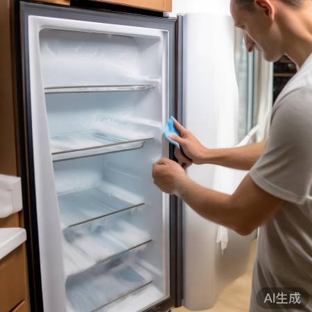 检查冰箱门封条，清理霜层