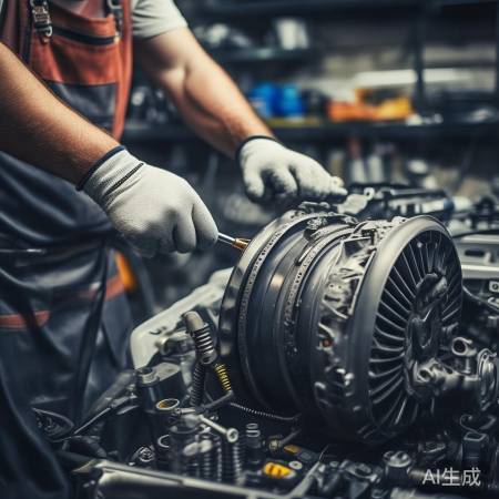 拆卸涡轮，小心操作