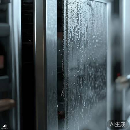 红酒柜门冷凝水珠