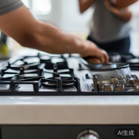 实体店体验灶具操作